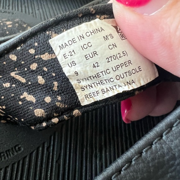 Reef Men’s Santa Ana Sandals in Bold Black in size 9 - Picture 8 of 8